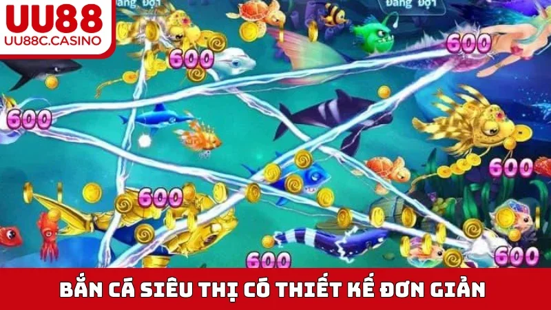 Bắn Cá Siêu Thị có thiết kế đơn giản